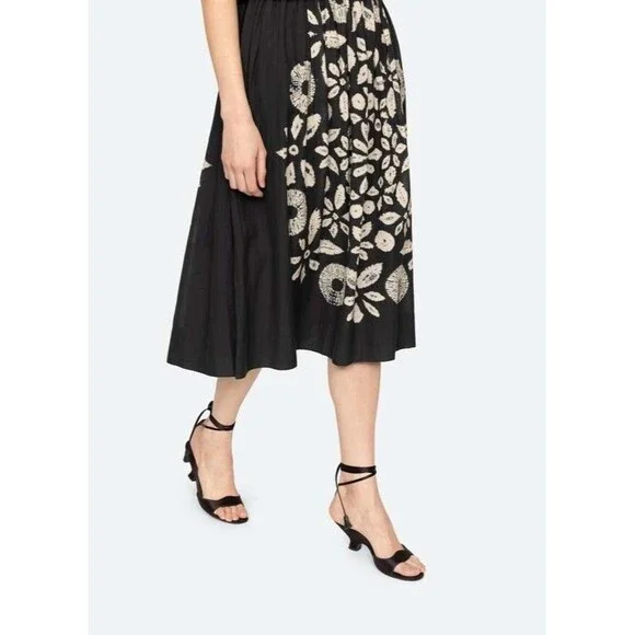 Sea New York Thea Midi Dress Smocked Tie Dye Printed Puff Sleeve XXS-00 280231 - Picture 8 of 13